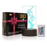 Xiehe Luz Nocturna Led De Ilusin 3d, 16 Colores Graduales Ca