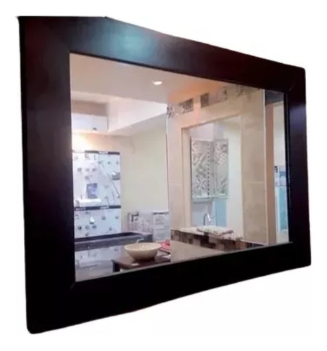 Espejo De Baño Wengue Olivia 100x78 Cm - Artesanal 