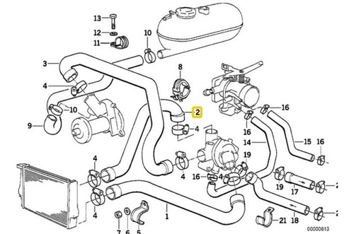 Manguera Superior Radiador 286914 Bmw E30 320i 325i M20 Foto 2