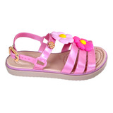 Sandália Infantil Feminina Flat Form Flor Missmiss Blogueira