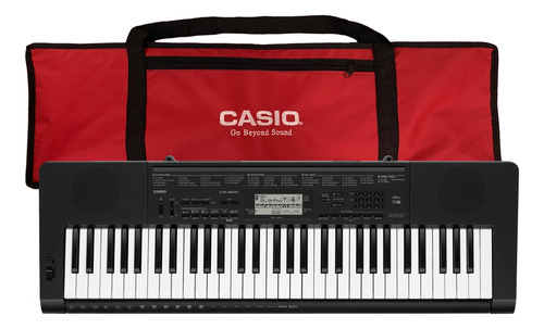 Kit Teclado Casio Ctk-3500 5/8 61 Teclas Sensíveis Com Capa