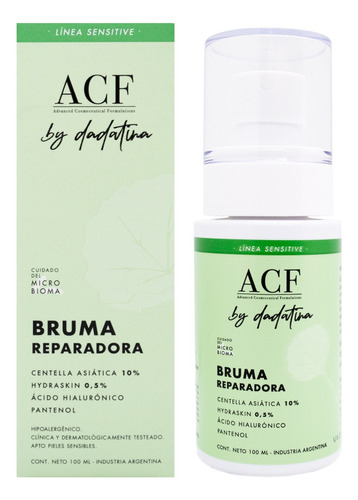 Bruma Reparadora Hydraskin Acf By Dadatina Tipo De Piel Todo Tipo De Piel