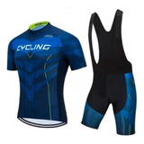 Conjunto De Roupa Para Ciclismo Bretele + Strava Masculino