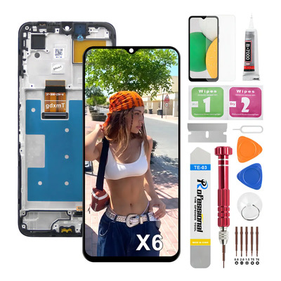Okbichi Pantalla para Huawei Honor X6s\u002F X6\u002F X8 5g\u002F 70 Lite con marco color negro Rbn-nx1, Tfy-lx1, Tfy-lx2 | Meses sin interés