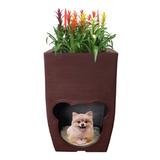 Vaso De Planta Flor Com Casinha De Cachorro Dog Cave 80x50
