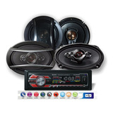 Combo Stereo Matrix Usb Bluetooth + Parlantes 6x9 + 6''