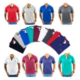 Kit Com 10 Camisas Polo Masculina Do P Ao Gg Cores Variadas 