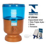 Filtro Barro E Acrílico 4 Litros 1 Vela Tripla Ação + 1 Boia Cor Compra Garantida