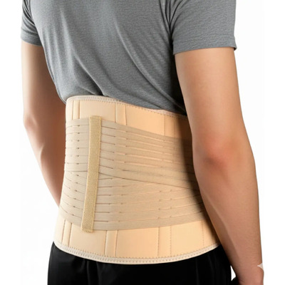 Medway Faja Sacrolumbar Flexible Beige Talla XXG | Soporte Lumbar con Compresión | Ideal para Dolor de Espalda, Postura y Rehabilitación | Ajuste Ergonómico para Hombre y Mujer | Uso Diario y Trabajo | Meses sin interés