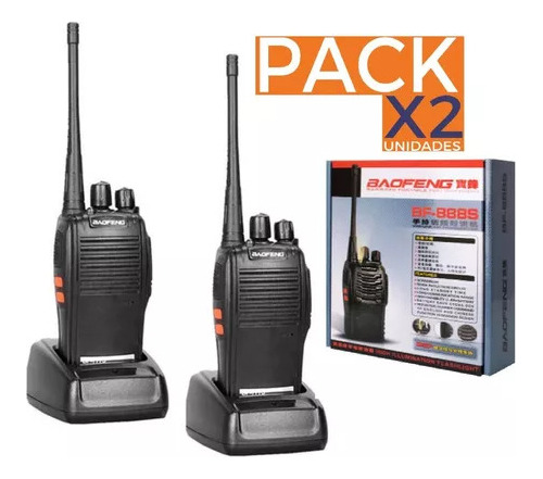 Pack X2 Radio Transmisor Bf-888s Baofeng Woki Toki