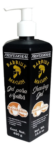 Gel Para Afeitar Aroma Macadamia Barbería Barbiux Machin450g