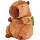 Peluche Capibara Con Mochila Kawaii 32 Cm Foto Real