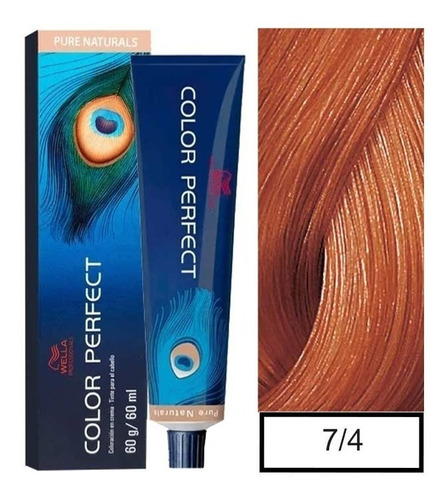 Wella-tintura Color Perfect 7/4 R 60gr + Oxidante De 60ml