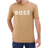 Remera Hugo Boss Logo Boss Beige