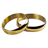 Par Alianzas Oro 18k 5 Grs Grabado Casamiento Novios Boda