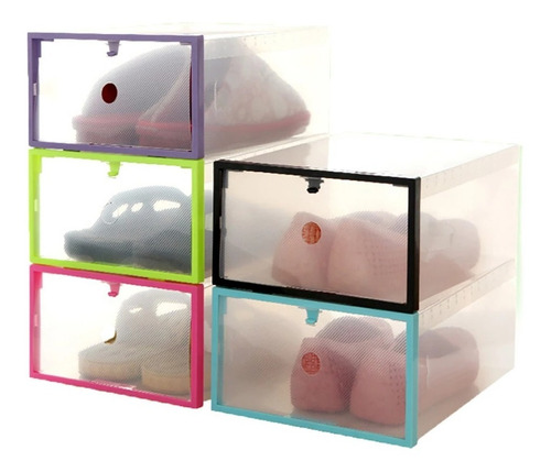 Organizador De Zapatos Cajas Apilables  Paq X3 U Envio ¡ya¡ 