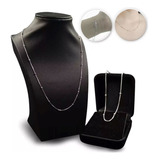 Kit 2un Corrente Pulseira Bolinha Feminina Prata 925 Pura