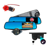 Espejo Retrovisor Dvr Sensor Y Camara De Reversa Logo Fiat