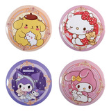 4 Espejos De Bolsillo Sanrio Kuromi, Kitty, Mymelody Pomp