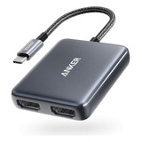 Anker - Adaptador Usb C A Hdmi Dual  Compacto Y Portatil  C