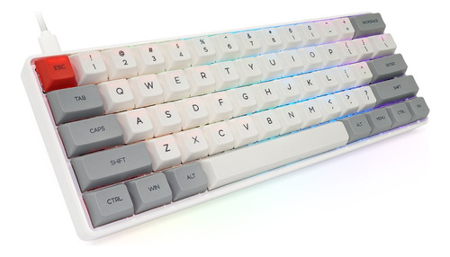 Teclado Mecánico Rgb Skyloong Gk61 Gat Red - White Red Grey