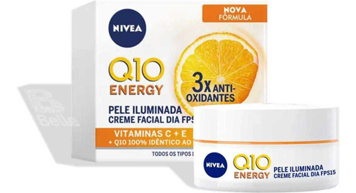 Nivea Q10 Energy Antissinais Vitamina C Facial Dia Fps15 50g