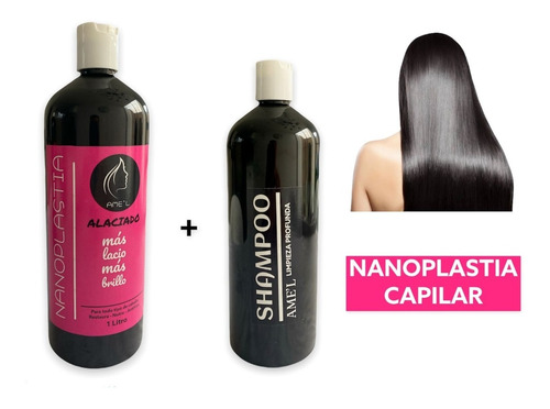 Nanoplastia Alaciado Capilar Y Regalo Shampoo Limpieza 1 Lt