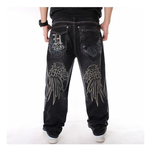 Jeans Informales Para Hombre Pantalones Hip-hop Pantalones R