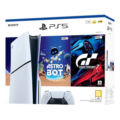 Bundle Playstation Standard Con Astro Bot + Gran Turismo 7 Blanco 1 TB | Meses sin interés