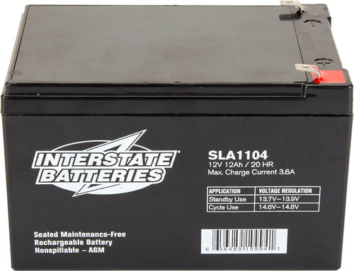 Interstate Batteries Bateria De 12v 12ah (sla1104) Recargabl