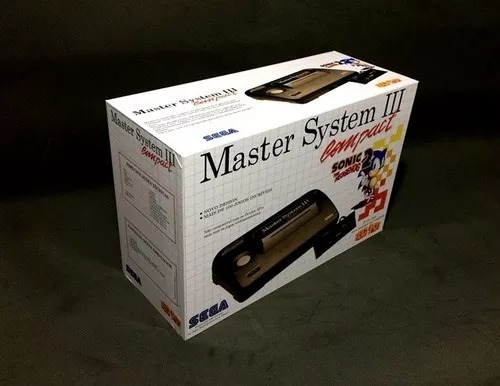 Caixa Vazia Master System Compact 3 Sonic 2 Em Madeira Mdf