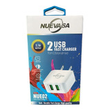 Adaptador Cargador De Pared Con 2 Puertos Usb