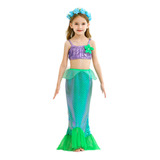 Vestido Con Forma De Princesa Sirena Para Niñas, Ropa Para N
