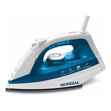 Ferro De Passar F-32 A Vapor E A Seco Azul/branco Mondial Cor Azul 220v