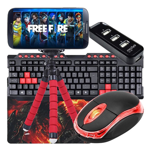 Kit Mobilador Barato Freefire Pelo Pc Teclado Celular Pubg