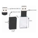 Pen Drive Vidro Preto De 16 Gb Kit 10 Unidades