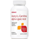 Gnc | Acetyl-l-carnitine 500mg Alpha-lipoic Acid 200mg | X60