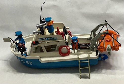 Playmobil Lancha Coast Guard Cg 42 Retro 1984 Usado