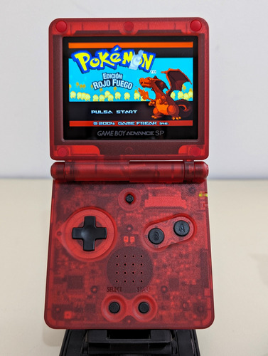 Gameboy Advance Sp Pantalla Ips V5 Rojo + Juego Pokemon