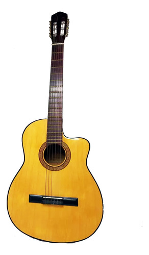 Guitarra Criolla Con Corte Inmejorable Estado Casi Sin Uso