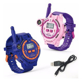 . Walkie Talkie Infantil Recargable Con Linterna, 2 Piezas