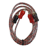 10 Cabos Rca 1 Metros Injetado Plus 4mm Automotivo