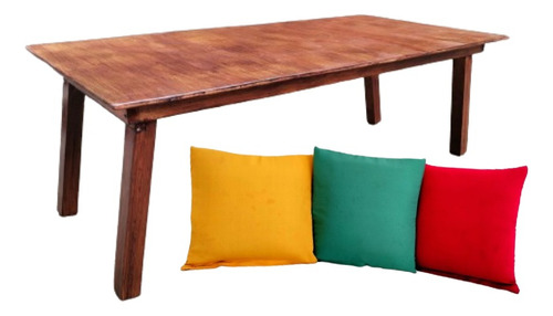 Mesa Tipi P/niños Plegable De Madera C/8 Cojines 