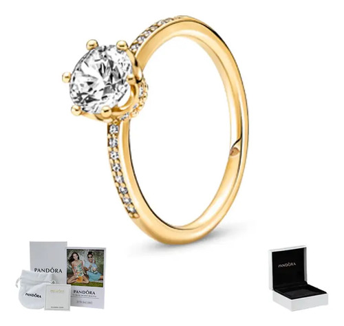 Pandora Anillo Deslumbrante De Original Oro + Caja De Regalo