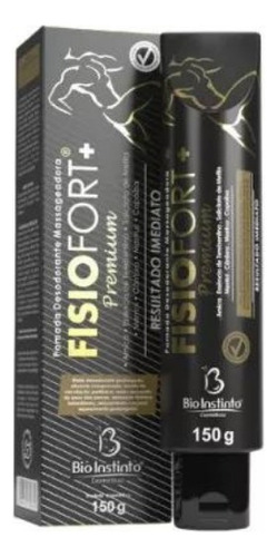 Pomada Fisiofort Premium Preta Bio 150g Alivio Dor Massagem