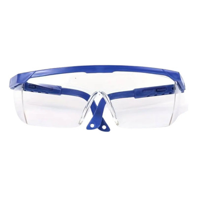 Lentes Protectores Argel Seguridad Uv Anti Ralladuras Ajustables Para Laboratorio Transparente/azul