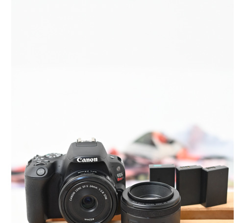 Canon Sl2 Kit + Lente 24mm +50mmstm +3 Baterias