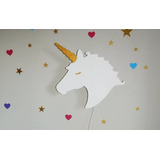 Lámpara Infantil Unicornio Cuadro  Habitación + Vinilos  