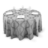 1 Pz Mantel Redondo Yackard Estampado Para Eventos Fiestas