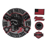 Kit Custom Motors Ride Hard Aguila Biker Parche Reflectivo 